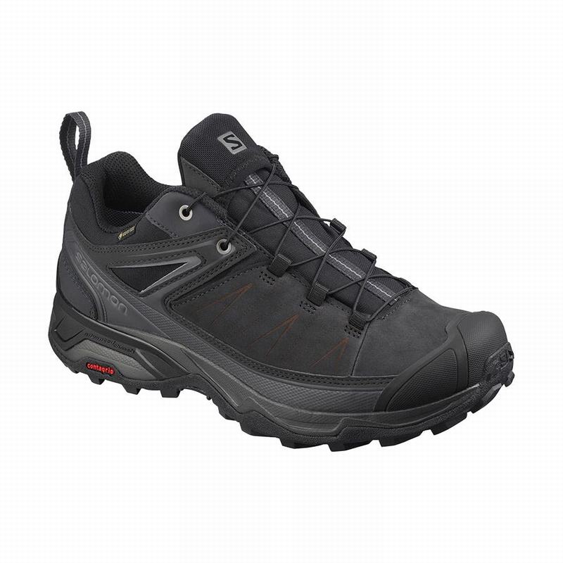 Zapatillas Trekking Salomon Hombre Negras - Salomon Argentina X ULTRA 3 LEATHER GORE-TEX ,473068-RNL